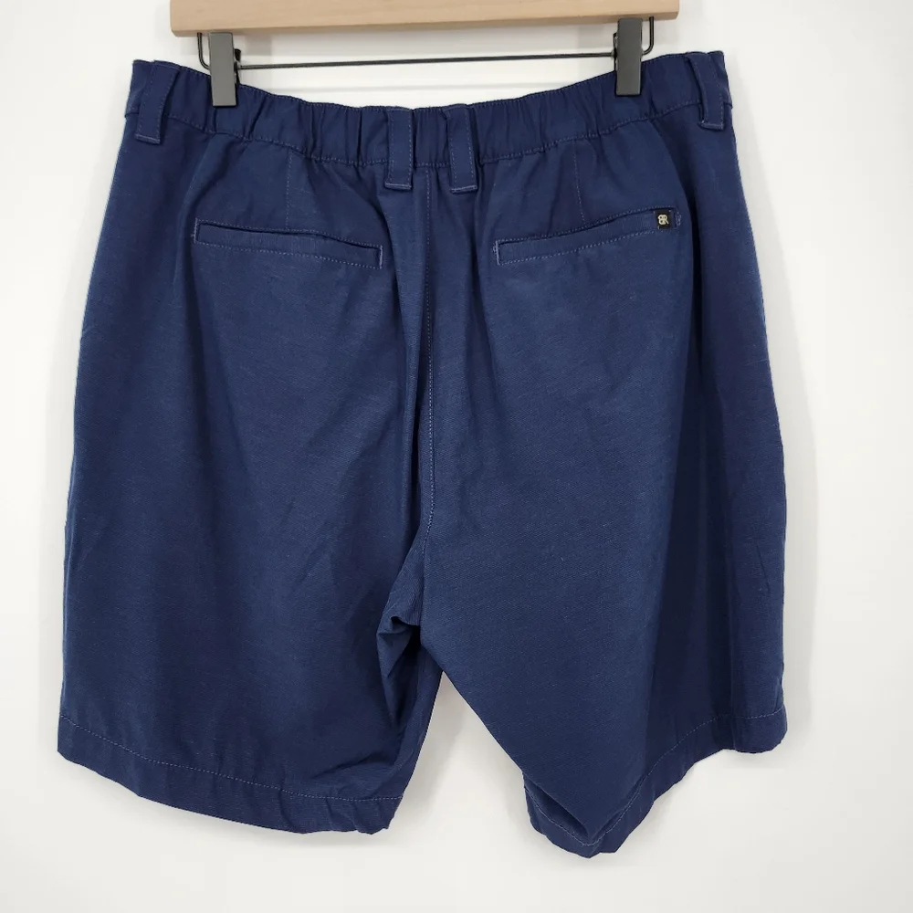 Banana Republic‎ Mens Flat Front Shorts Size 36 Navy Lightweight Preppy Casual